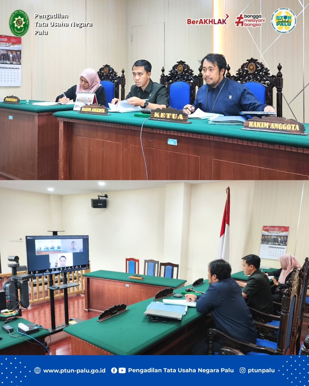 Palu, 29 Oktober 2025Pengadilan Tata Usaha Negara Palu menyelenggarakan Persidangan Hibrida seb (1)